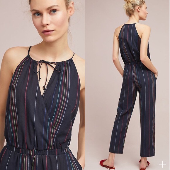 canovas striped jumpsuit